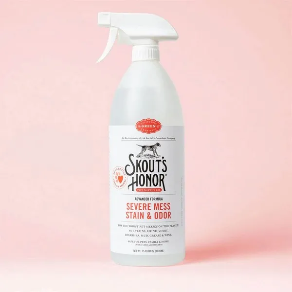 1ea 32oz Skout's Honor Advanced Dog Stain Severe Mess - Stain & Odor